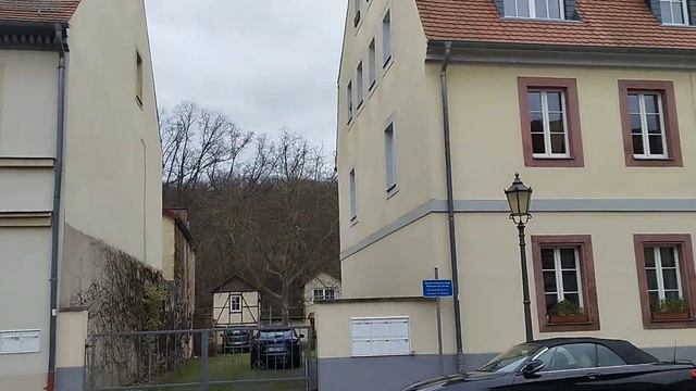 Гримма - маленький городок в Саксонии. Дома, церкви, река. смотреть онлайн