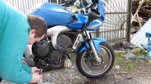 Замена антифриза с промывкой на мотоцикле Yamaha