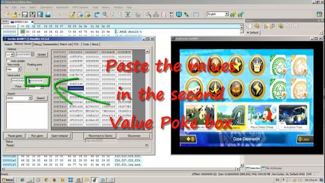 【Wii U】TCPGecko (Gecko DotNet) - How To Apply Cheats Codes In Wii U Games - (Wii U RAM Hacking).