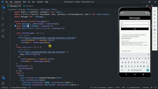 React Native Crash Course Part-7 API Calls Using Fetch in Telugu #VenkateshMogili #WebGuru смотреть онлайн