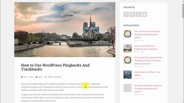 Sparkling WordPress theme Overview смотреть онлайн