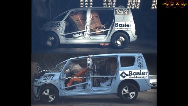 Collision on block 300 kg loaded vehicle with and without the rear row of seats Renault Espace 50km смотреть онлайн