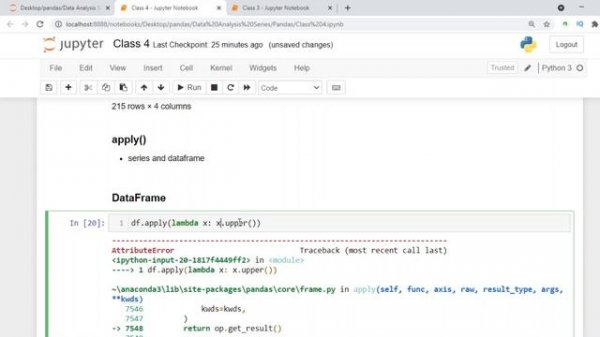 Python Pandas tutorial Class 4 | Map, Applymap and apply, replace