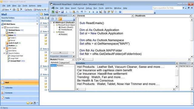 Excel macro to extract/read outlook emails | Lecture 6 смотреть онлайн