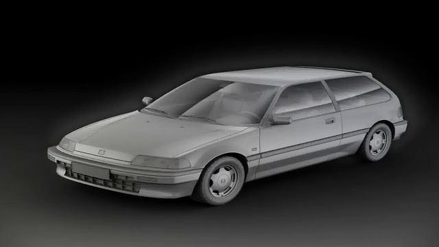 3D Model Of Honda Civic IV Hatchback Review