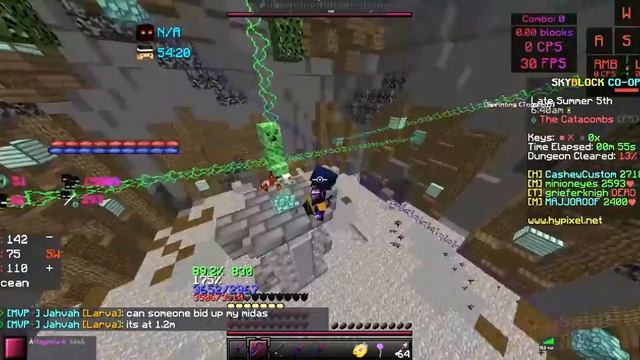 How to beat creeper puzzle in dungeons|Hypixel Skyblock смотреть онлайн