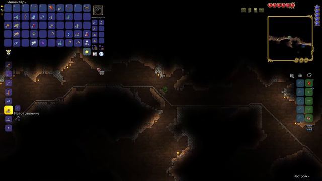 Terraria - добываем ценные ресурсы смотреть онлайн