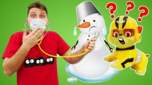 Игры в больничку - Зима заболела? Развивающие мультики Веселая Школа для малышей на Новый Год