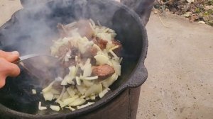 Казан Кебаб в казане на костре!!!