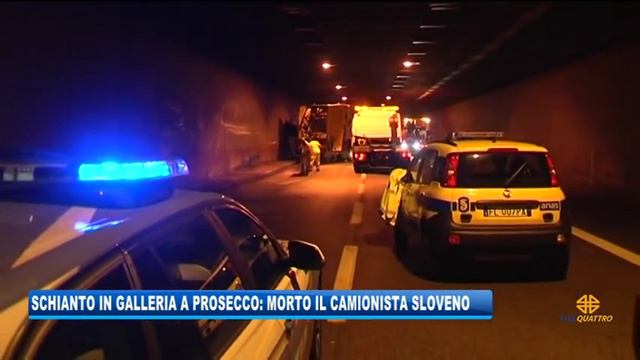28/05/2019 - SCHIANTO IN GALLERIA A PROSECCO: MORTO IL CAMIONISTA SLOVENO