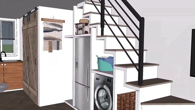 Beautiful Tiny House With Bedroom Loft Design Idea (3x6 Meters Only)