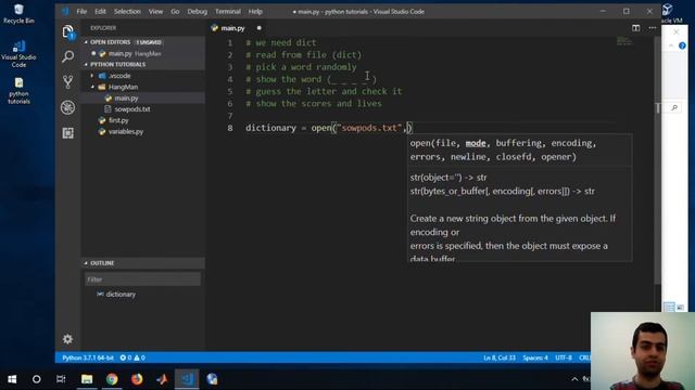 Python 3 Basics - Part 5: Hangman game (P1) Files & For loops смотреть онлайн