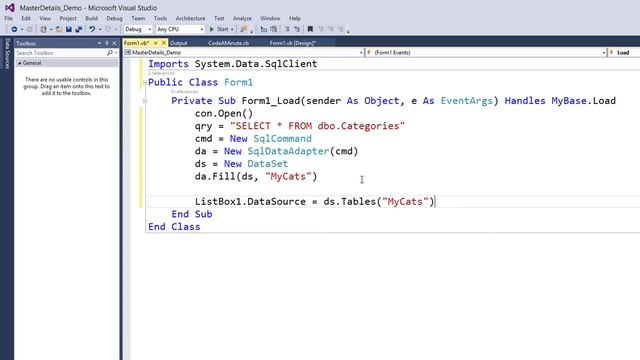 VB.NET SQL Server : How to Create a Master-Detail Windows Form смотреть онлайн