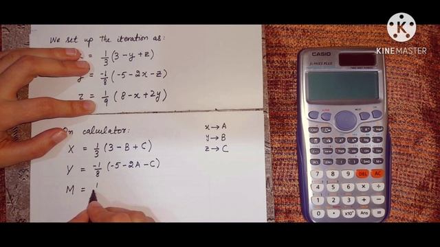 Jacobi method by using CASIO fx-99IES PLUS calculator | System of linear equations смотреть онлайн
