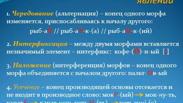 Словообразовательная морфонология смотреть онлайн