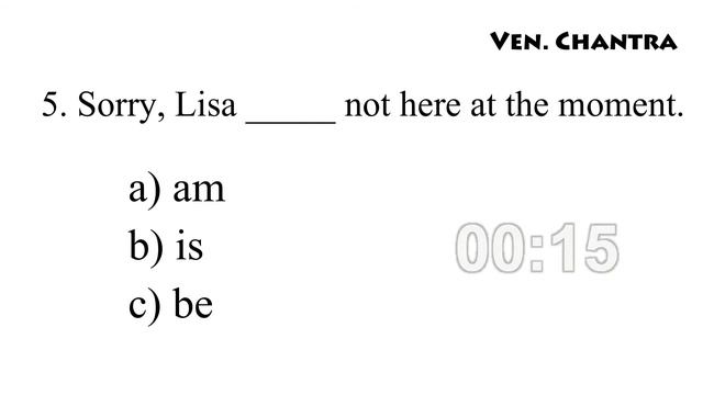 QUIZ "E" , PRESENT SIMPLE, COMPLETE THE CORRECT VERBS , VEN CHANTRA смотреть онлайн