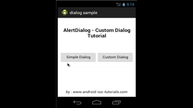 Simple and Custom Dialog Android Example смотреть онлайн