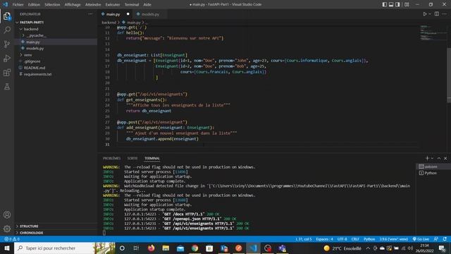 FastAPI Restful API смотреть онлайн