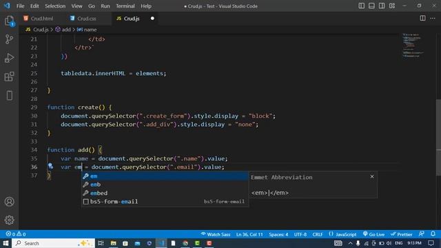 Creating a CRUD Operations in JavaScript using Local Storage смотреть онлайн
