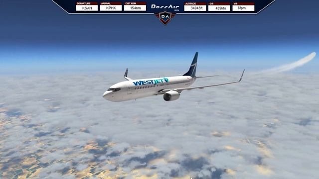 X-Plane 11 | San Diego (KSAN) - Phoenix (KPHX) | ZIBO Mod 737-800 | Active Sky XP | Ortho4XP смотреть онлайн