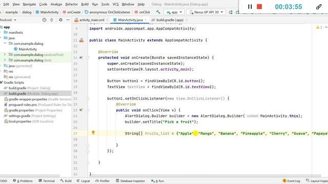 Dialog box with a list смотреть онлайн