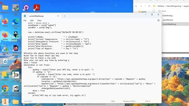 Current Weather Python смотреть онлайн
