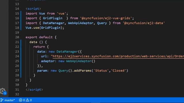Binding JSON Data and Service URLs to the Vue DataGrid смотреть онлайн