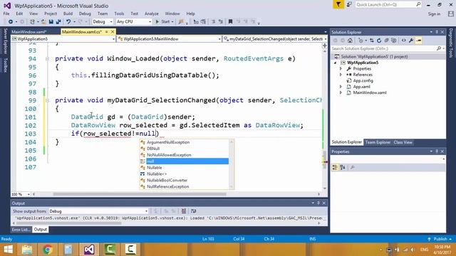 C# - WPF - How To Display DataGrid Selected Row Values in Text Boxes смотреть онлайн