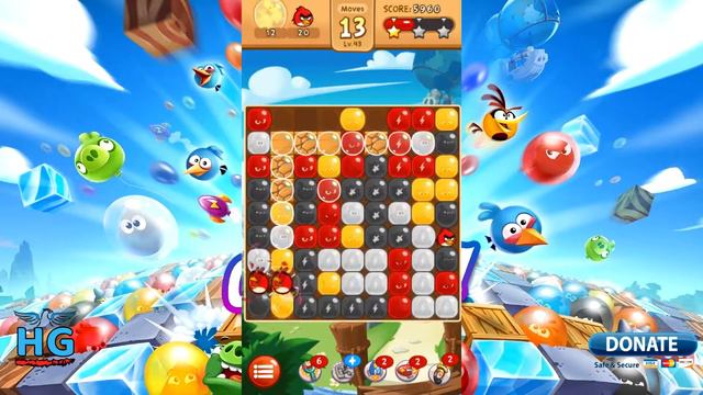 Angry Birds Blast 💥 Level 43 - 3 Stars Walkthrough, No Boosters смотреть онлайн