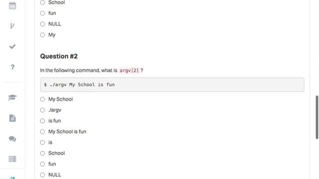 0x0A. C - argc argv Quiz Questions