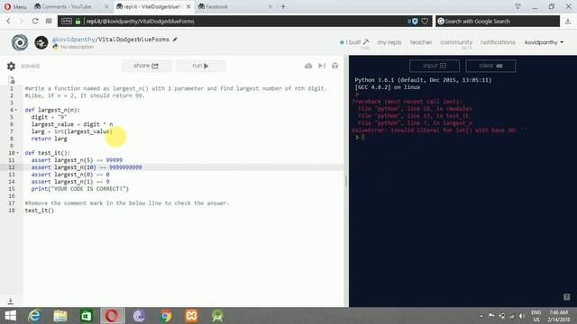 Learn Python Programming - 20 - Find the largest number in nth term (Exercise) смотреть онлайн