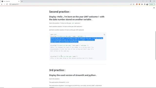 Solving practices of python with streamlit (part 1) смотреть онлайн