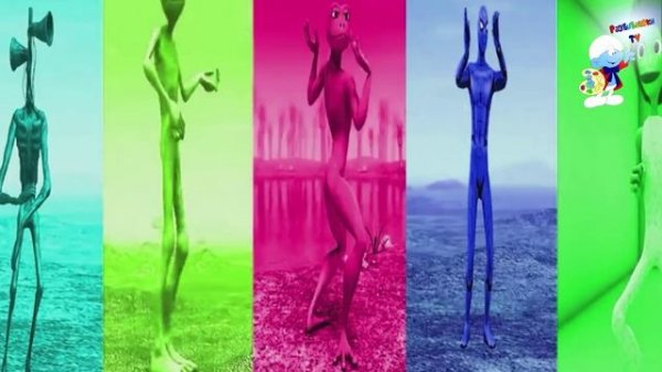 Разноцветный Танцевальный Челлендж  Человек паук против сиреноголового против зеленый инопланетянин