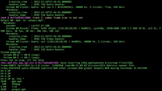 Joining video files with ffmpeg смотреть онлайн