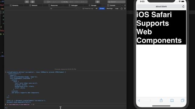 iOS Safari Supports Web Components смотреть онлайн