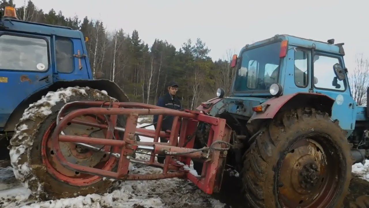 ЗАСТРЯЛИ ВСЕ ТРАКТОРА! Как мы рвали МТЗ 80! смотреть онлайн