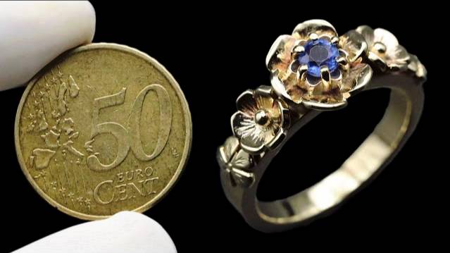 Flower ring out of a coin - how to make jewelry from a coin смотреть онлайн