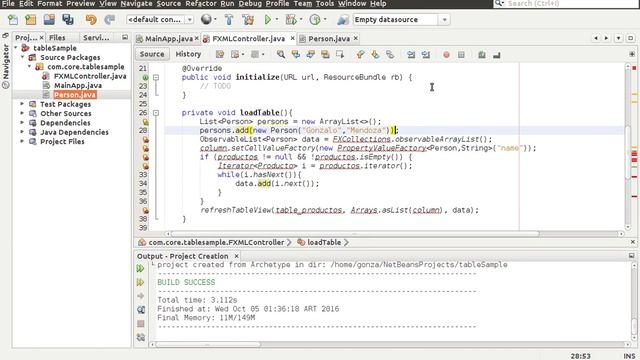 JavaFX - Tableview (Load example) смотреть онлайн