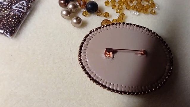 Брошь"Баязет" "бисер#яшма#миюки#кабошон# смотреть онлайн