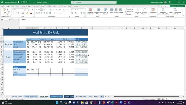 Curso de EXCEL BÁSICO - FUNÇÃO SOMA E AUTOSOMA #3 смотреть онлайн