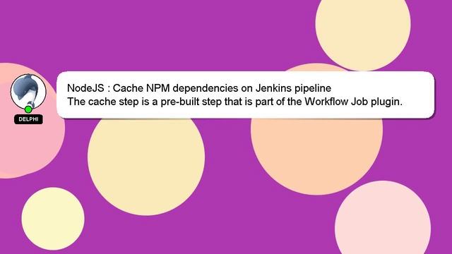 NodeJS : Cache NPM dependencies on Jenkins pipeline смотреть онлайн