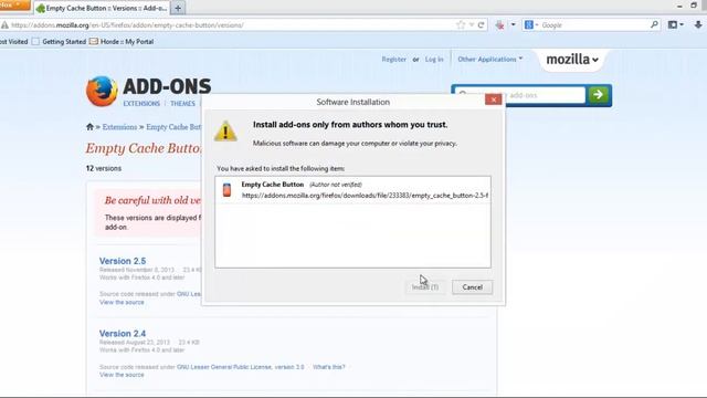 GenOvis - English - Mozilla Firefox - Clear the cache button смотреть онлайн