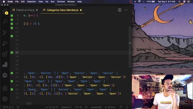 CODE KATAS || 9-5-20 [Friend or Foe, Categorize New Member, Equal Sides of an Array] смотреть онлайн