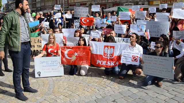 Protest against fascist government of Turkey from Wroclaw смотреть онлайн