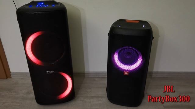 Ibiza Rainbow 1000W vs JBL PartyBox300 смотреть онлайн