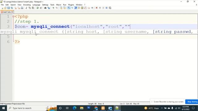 PHP-MySQL (Insert /Select Data) смотреть онлайн