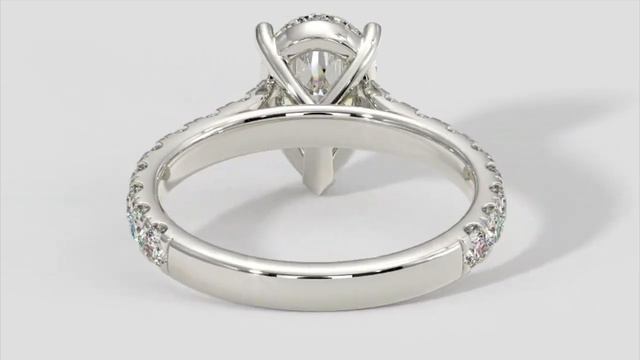 Prestige Pear Cut Diamond Engagement Ring In 18k White Gold – Australian Diamond Network смотреть онлайн