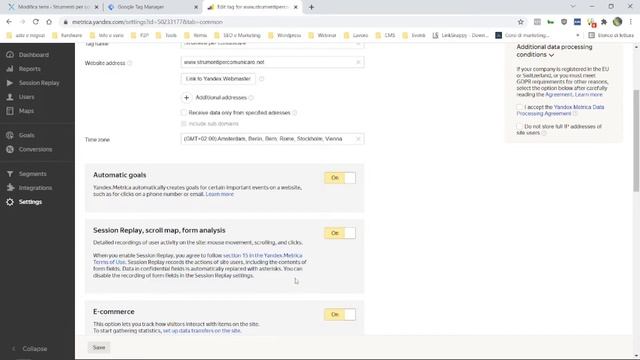 Yandex Metrica. Integrazione in Wordpress e nel Google Tag Manager смотреть онлайн