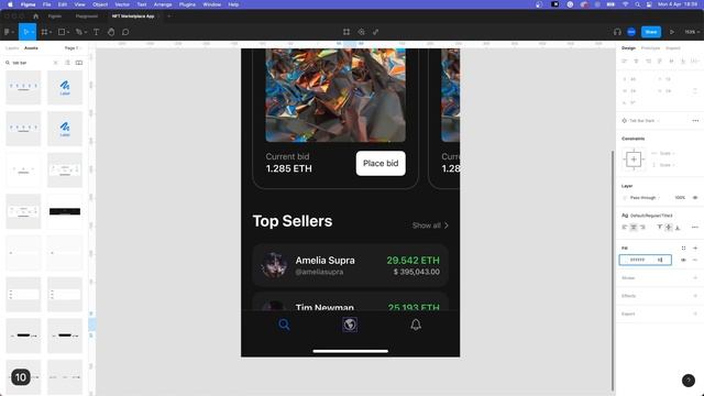 NFT Marketplace App in Figma (speed art) смотреть онлайн