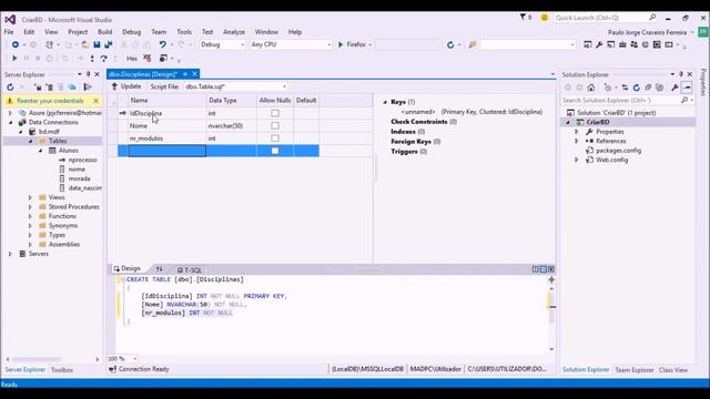 Como criar uma base de dados SQL Server Express no Visual Studio 2015 смотреть онлайн